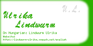 ulrika lindwurm business card